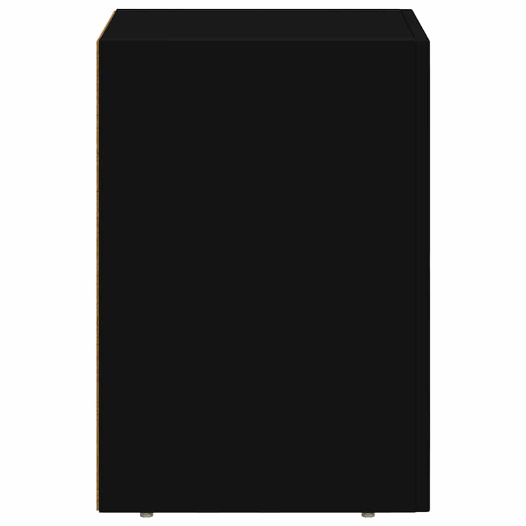 Bedside Table ELST Black 29.5 x 33.5 x 50 cm Engineered Wood