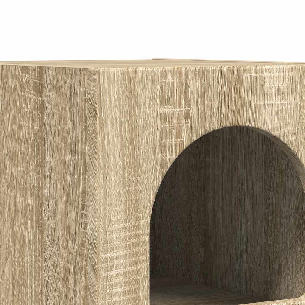Bedside Table Sonoma Oak 29.5 x 33.5 x 50 cm Engineered Wood