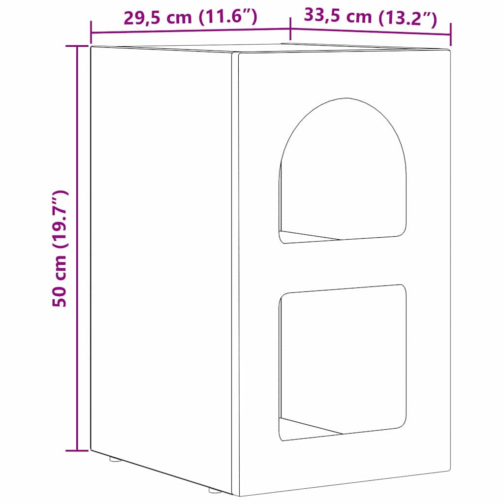 Bedside Table ELST Sonoma Oak 29.5 x 33.5 x 50 cm