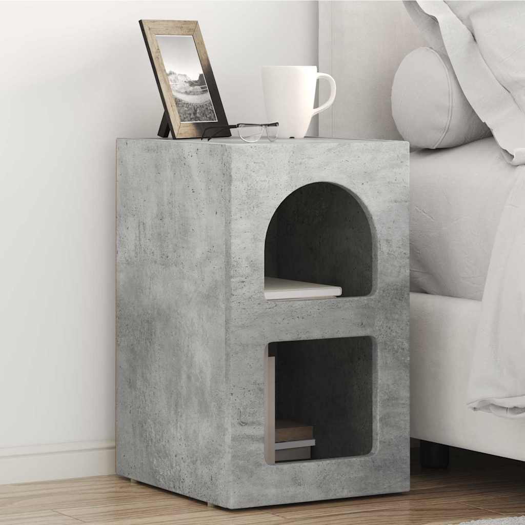 Bedside Table 2 pcs Concrete Grey 29.5 x 33.5 x 50 cm