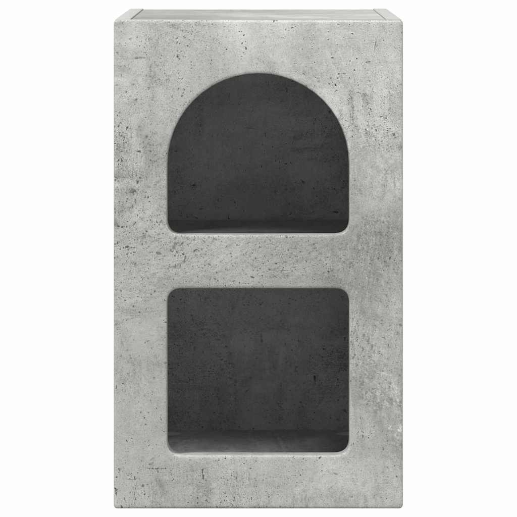 Bedside Table 2 pcs Concrete Grey 29.5 x 33.5 x 50 cm