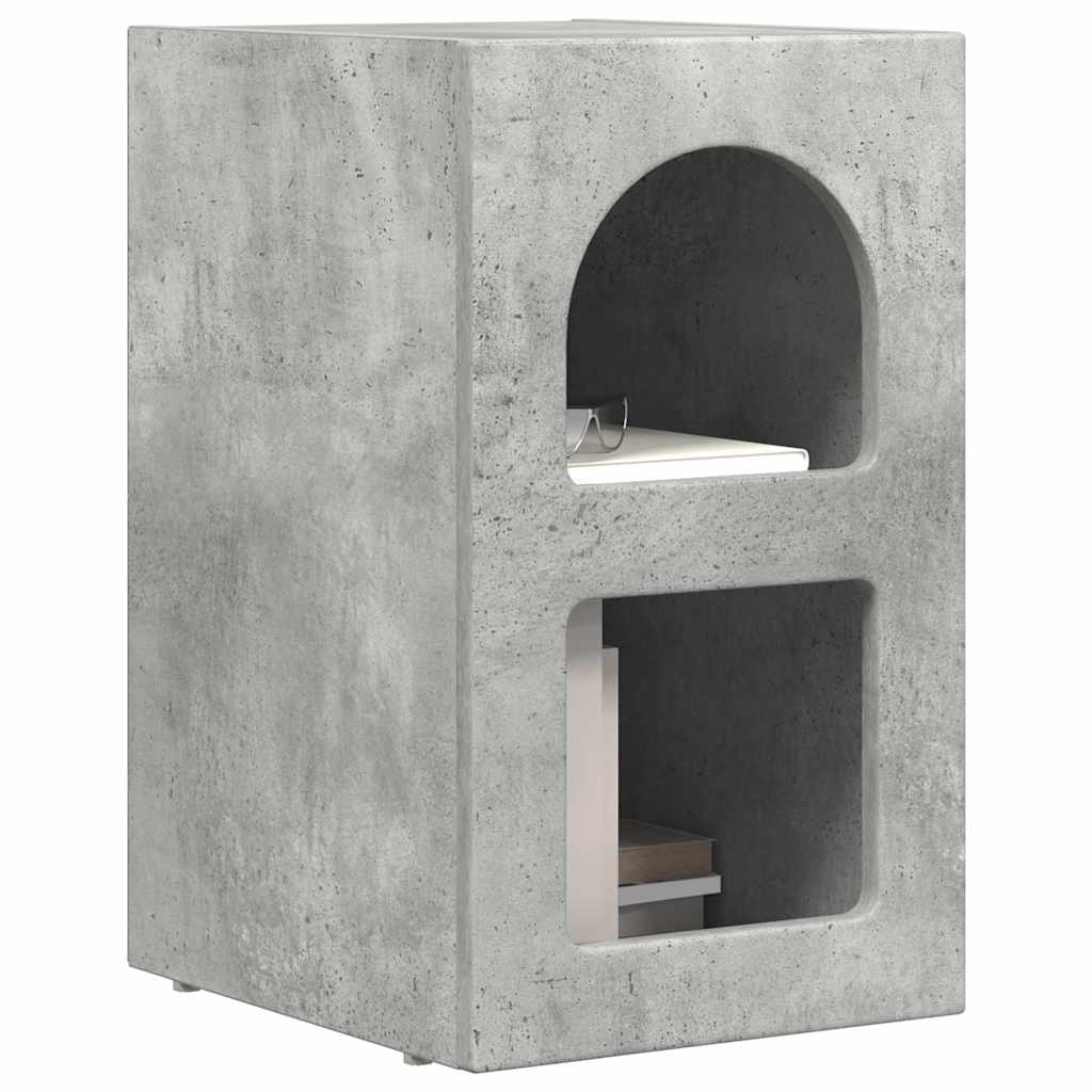 Bedside Table 2 pcs Concrete Grey 29.5 x 33.5 x 50 cm