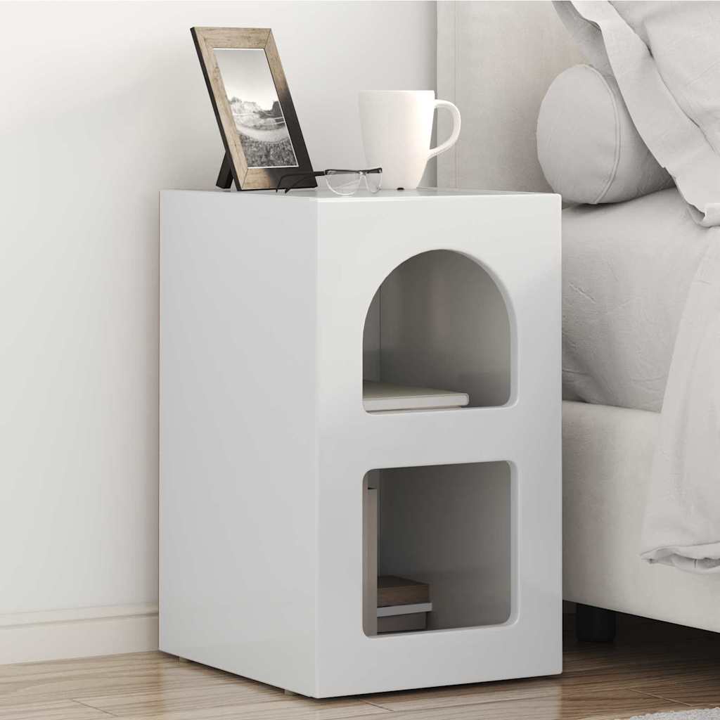 Bedside Table 2 pcs High Gloss White 29.5 x 33.5 x 50 cm