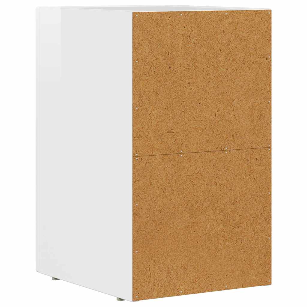 Bedside Table 2 pcs High Gloss White 29.5 x 33.5 x 50 cm