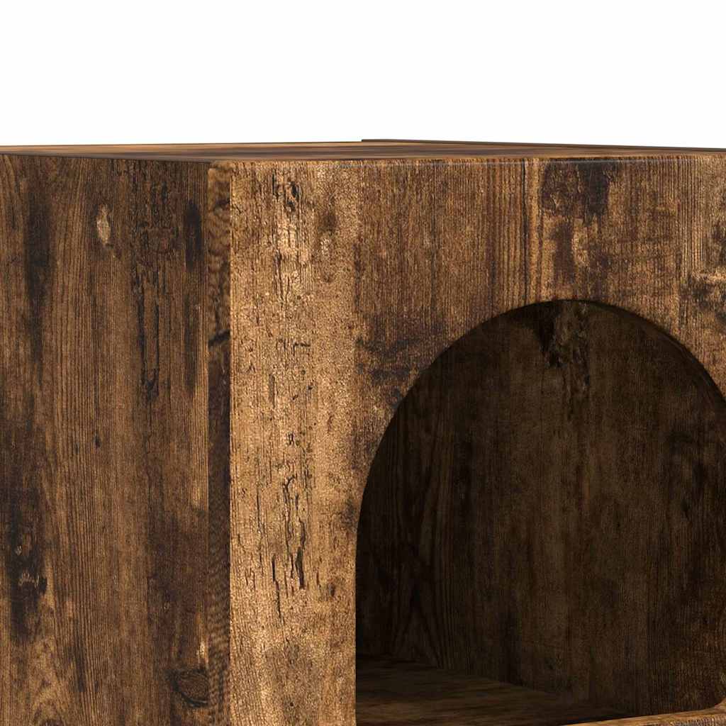 Bedside Table Smoked Oak 29.5 x 33.5 x 50 cm Engineered Wood
