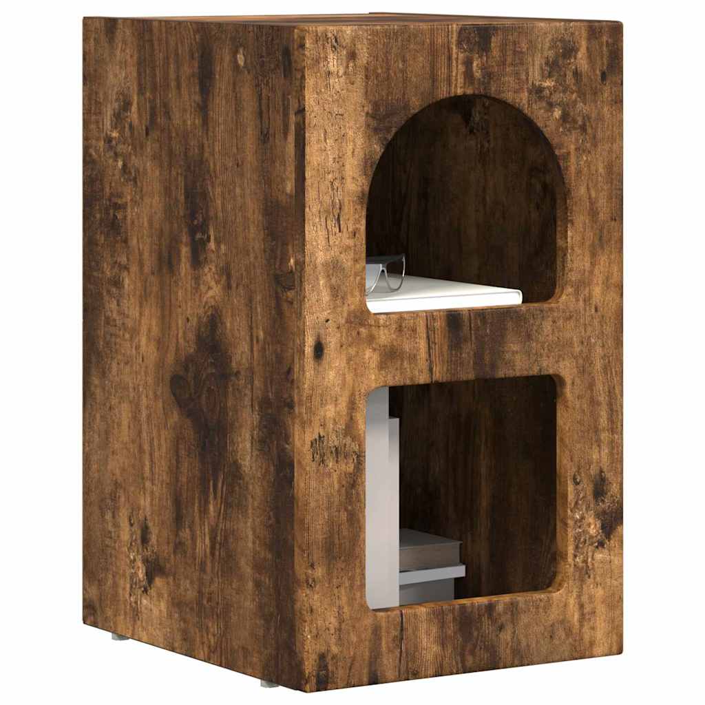 Bedside Table ELST Smoked Oak 29.5 x 33.5 x 50 cm