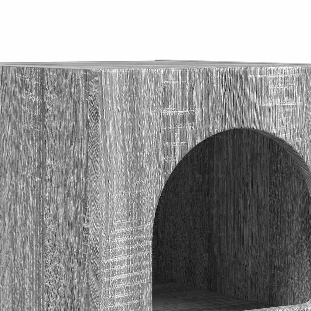 Bedside Table ELST Grey Sonoma 29.5 x 33.5 x 50 cm