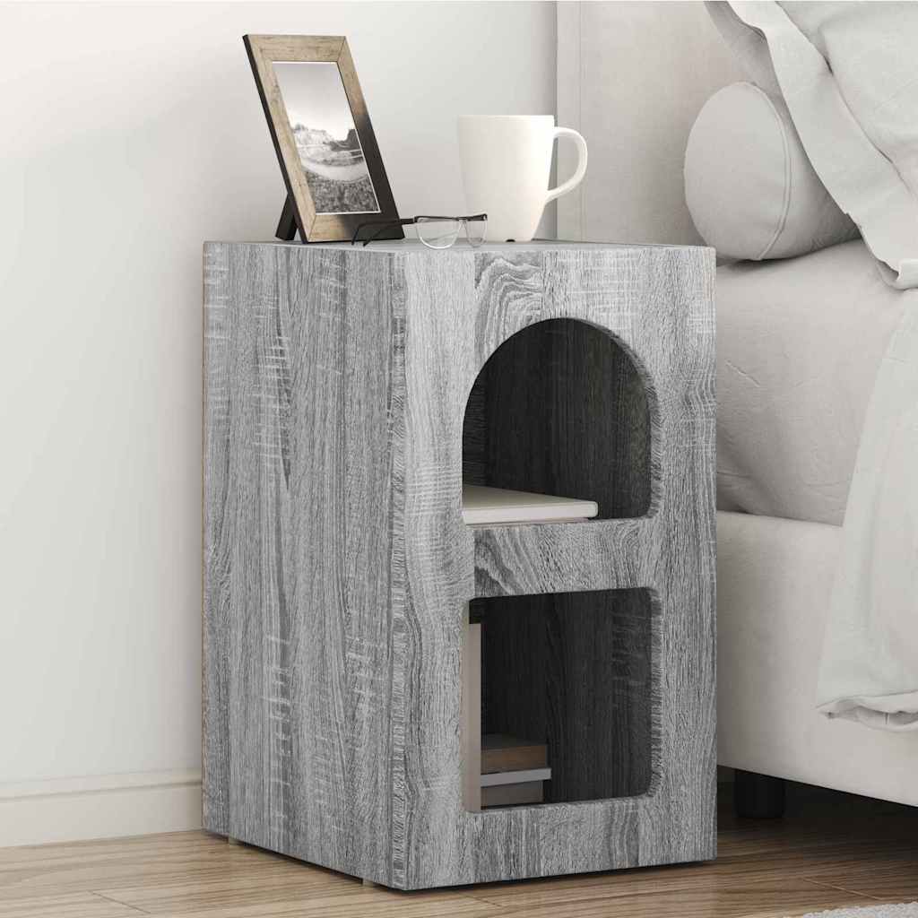 Bedside Table Grey Sonoma 29.5 x 33.5 x 50 cm Engineered Wood