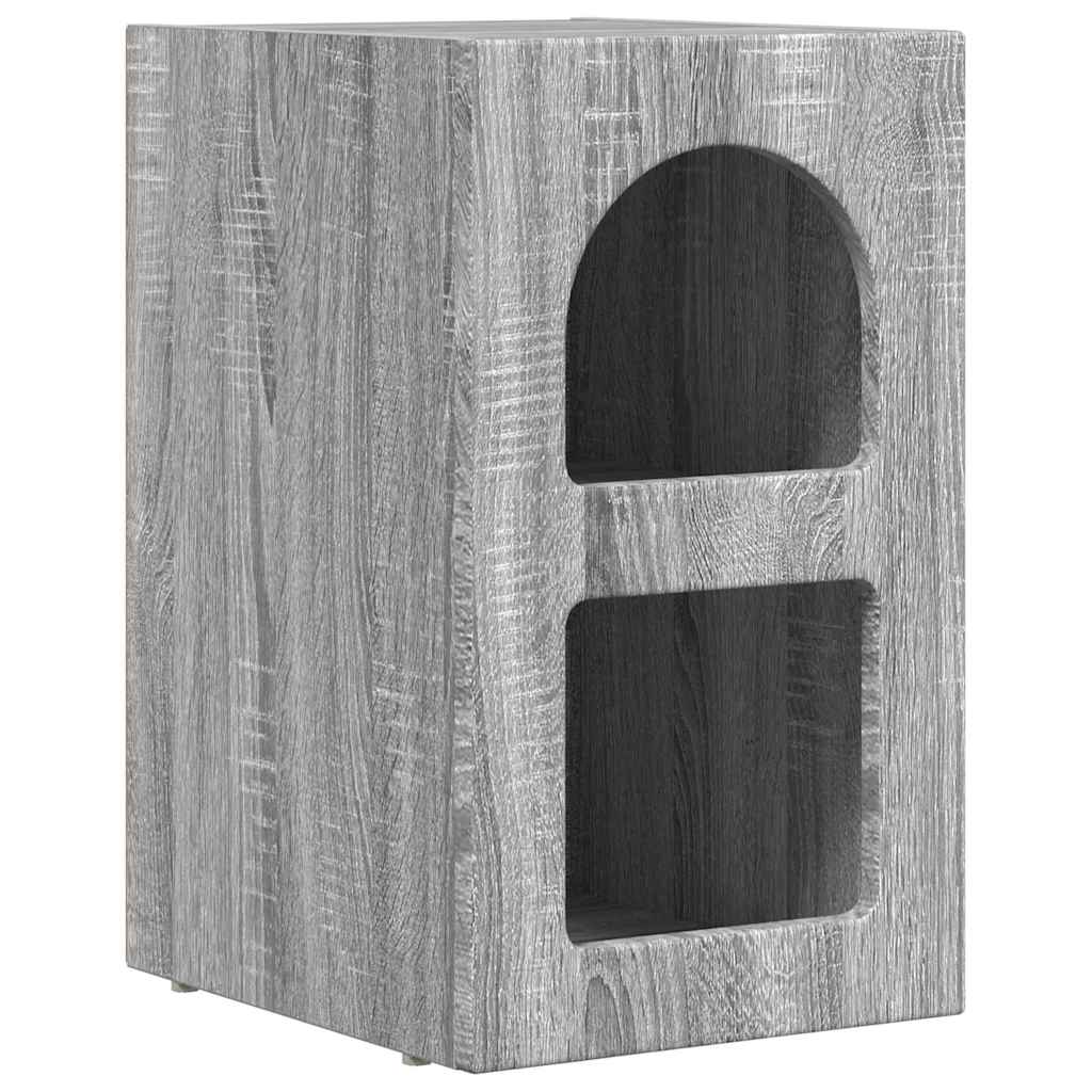 Bedside Table ELST Grey Sonoma 29.5 x 33.5 x 50 cm