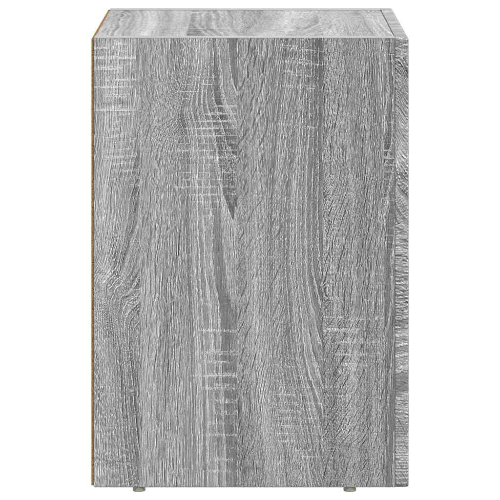 Bedside Table ELST Grey Sonoma 29.5 x 33.5 x 50 cm