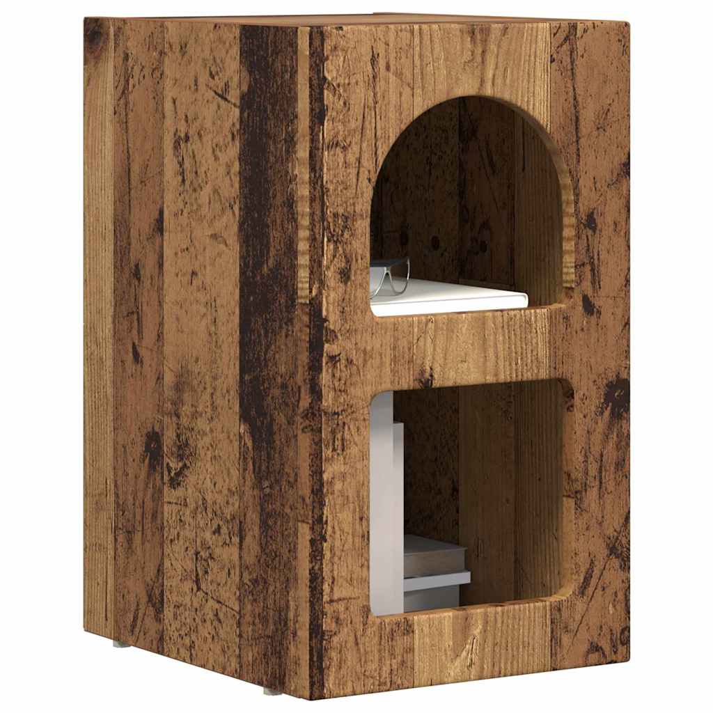 Bedside Table 2 pcs Old Wood 29.5 x 33.5 x 50 cm