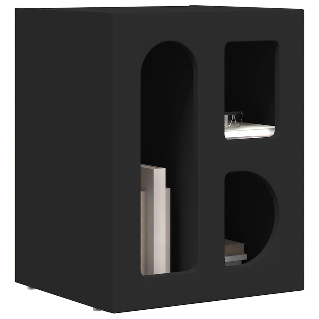 Bedside Table Black 40 x 35 x 50 cm Engineered Wood