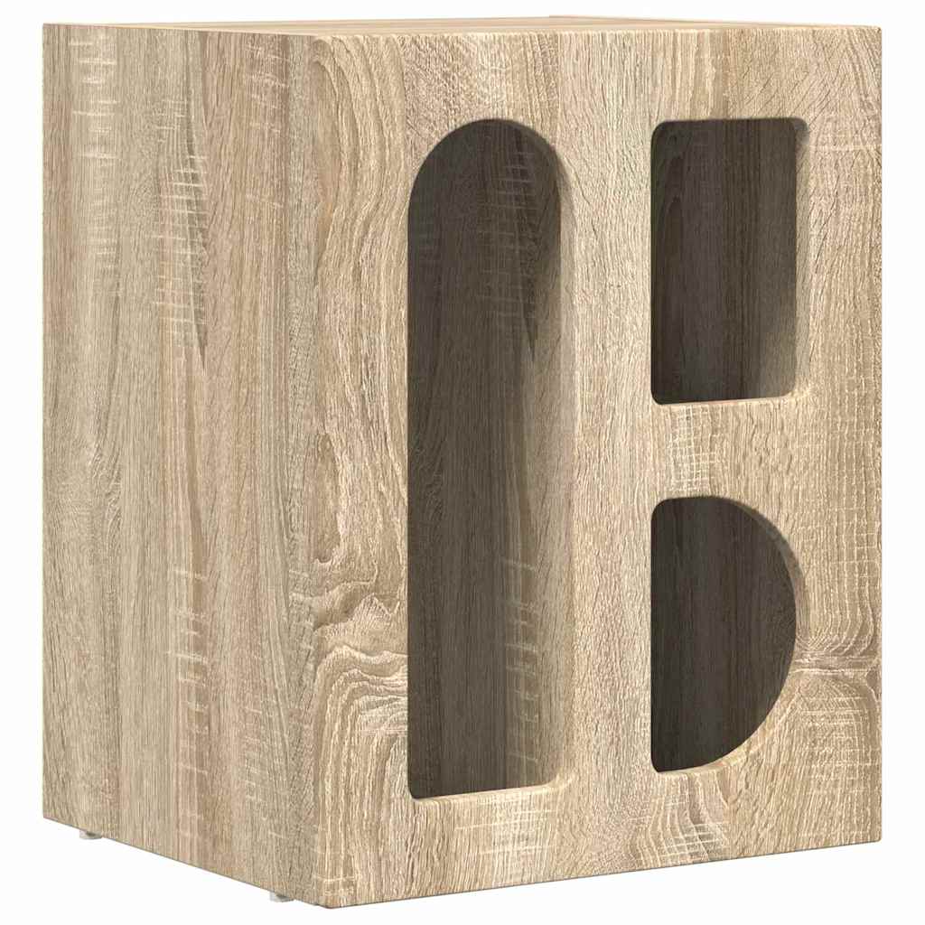 Bedside Table ELST Sonoma Oak 40 x 35 x 50 cm Engineered Wood