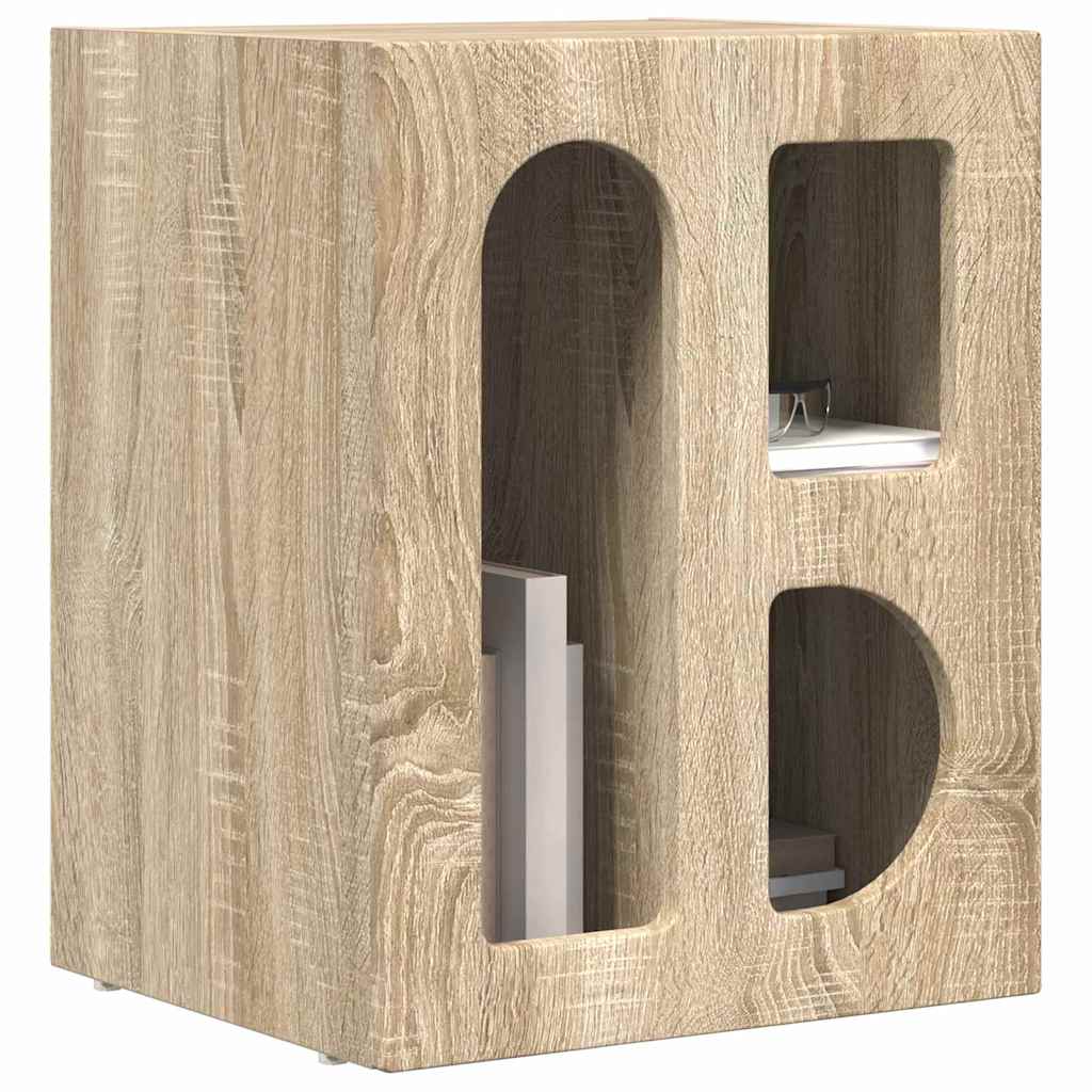 Bedside Table ELST Sonoma Oak 40 x 35 x 50 cm Engineered Wood