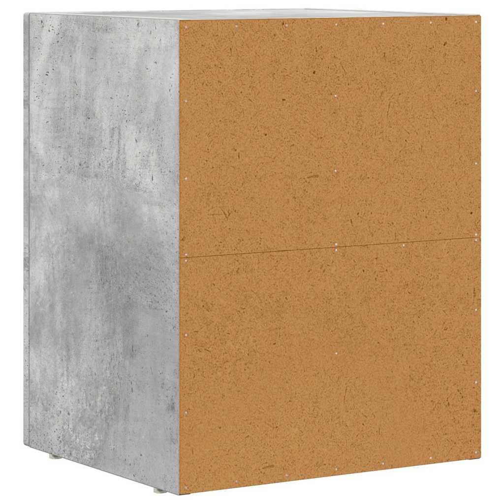 Bedside Table Concrete Grey 40 x 35 x 50 cm Engineered Wood