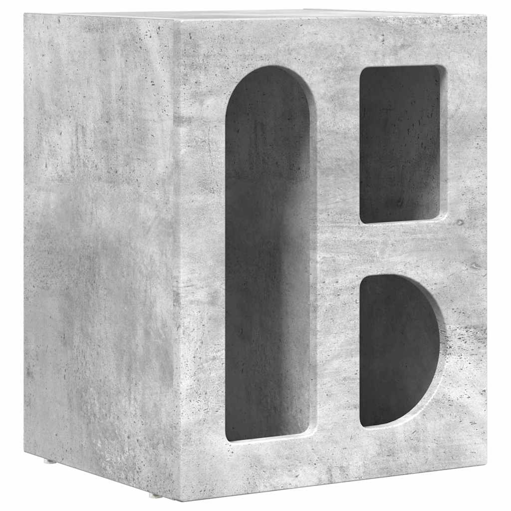 Bedside Table 2 pcs Concrete Grey 40 x 35 x 50 cm