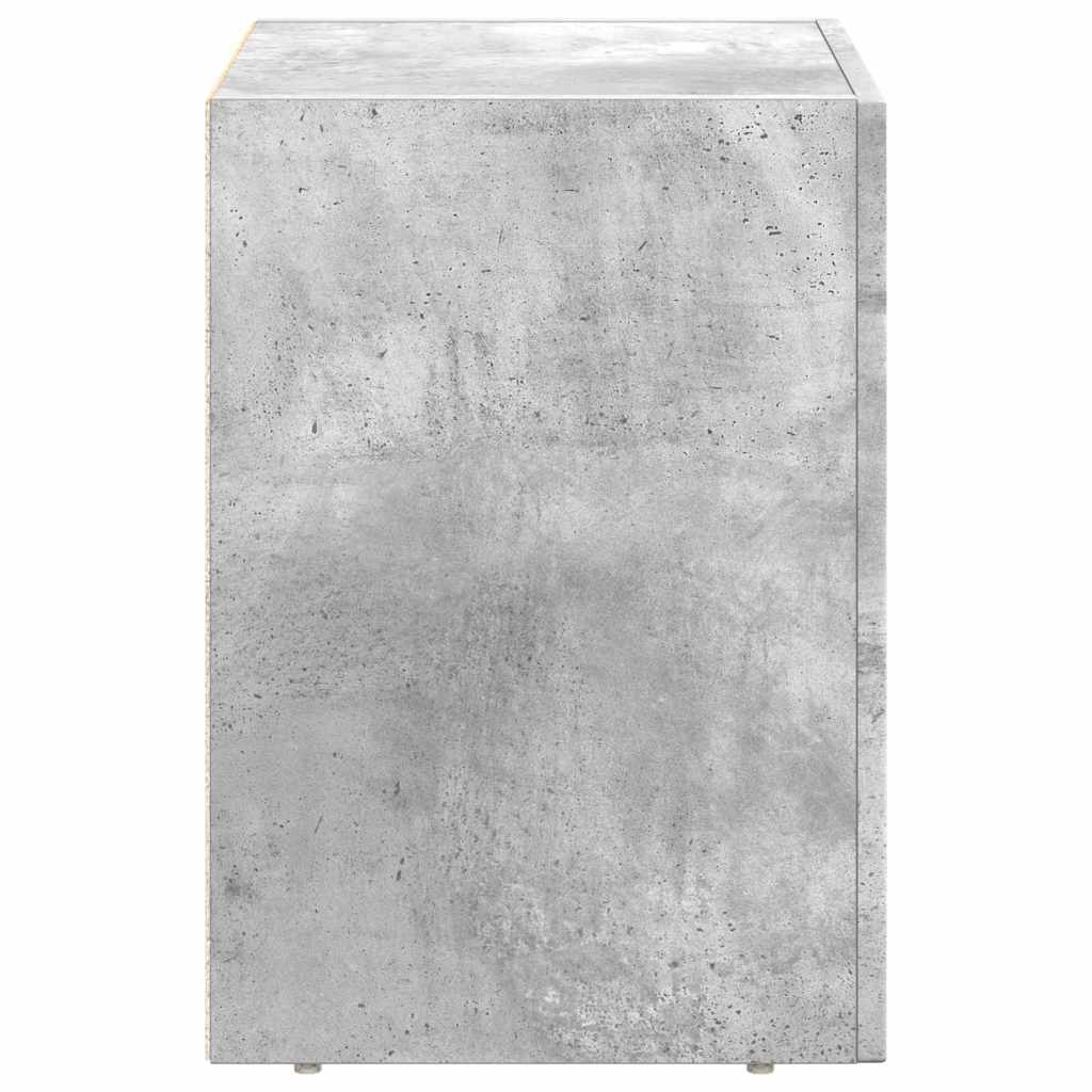 Bedside Table ELST 2 pcs Concrete Grey 40 x 35 x 50 cm