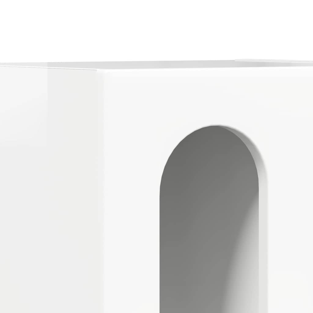 Bedside Table ELST High Gloss White 40 x 35 x 50 cm