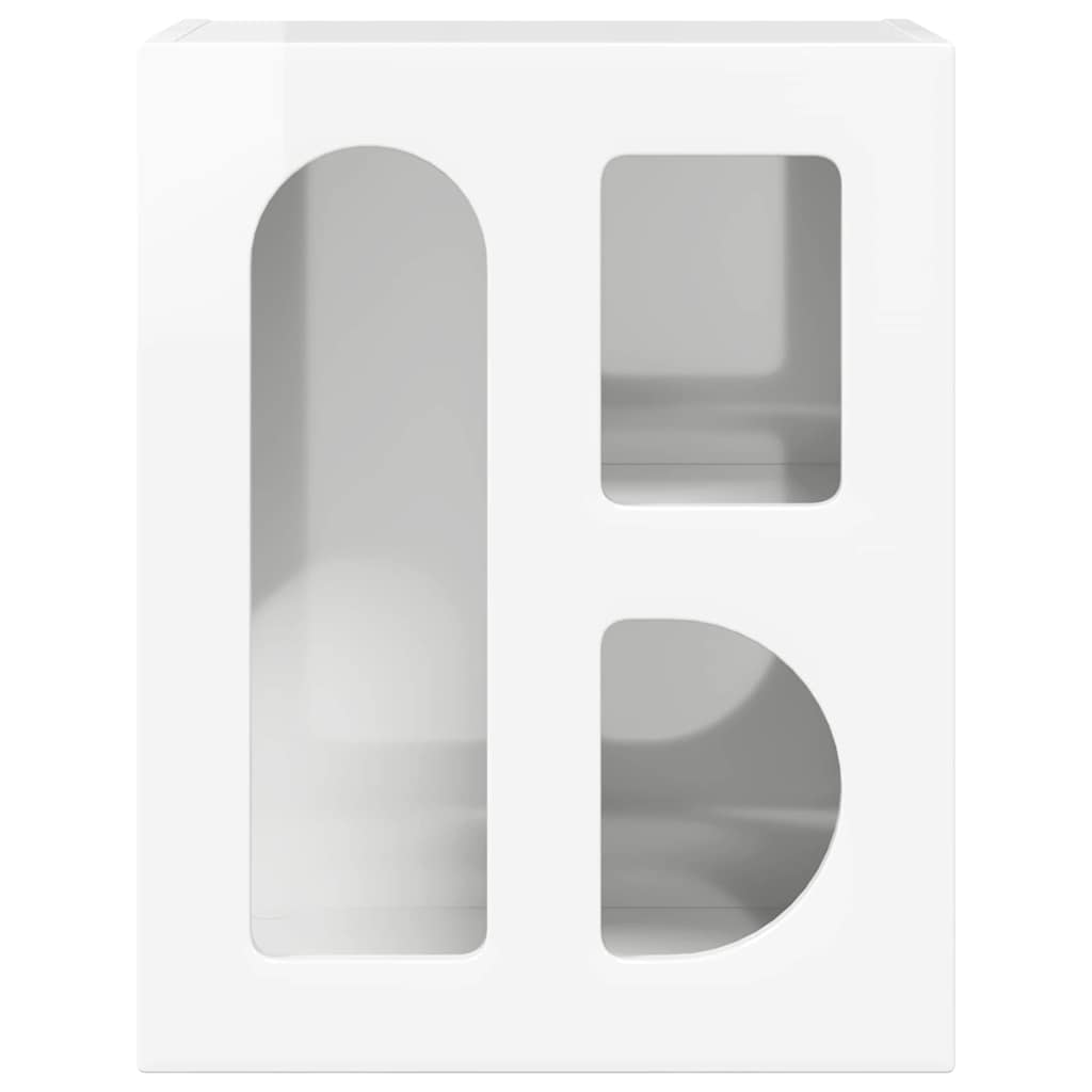 Bedside Table ELST High Gloss White 40 x 35 x 50 cm