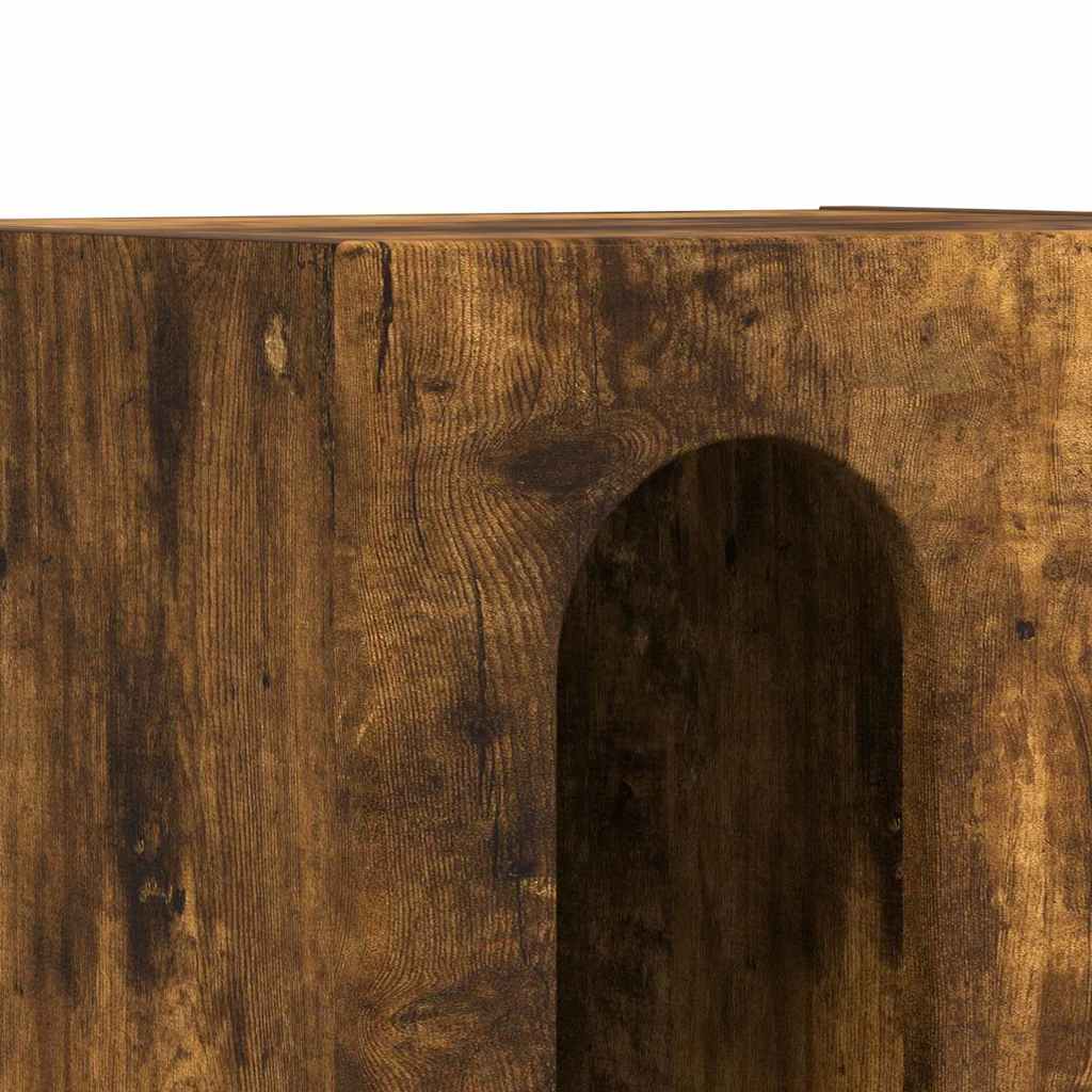 Bedside Table ELST Smoked Oak 40 x 35 x 50 cm Engineered Wood