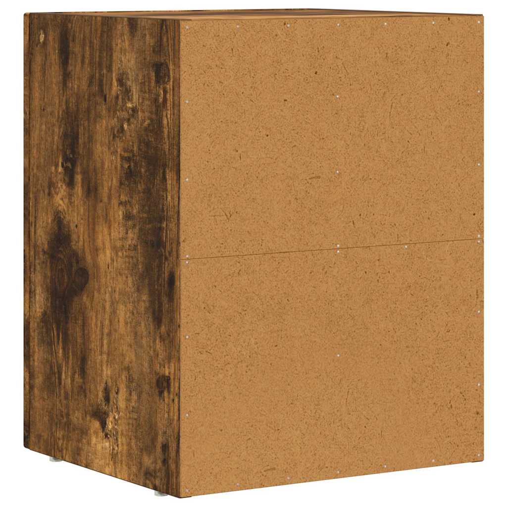 Bedside Table ELST Smoked Oak 40 x 35 x 50 cm Engineered Wood