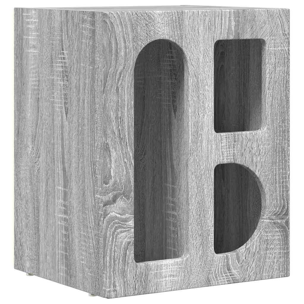 Bedside Table ELST Grey Sonoma 40 x 35 x 50 cm Engineered Wood