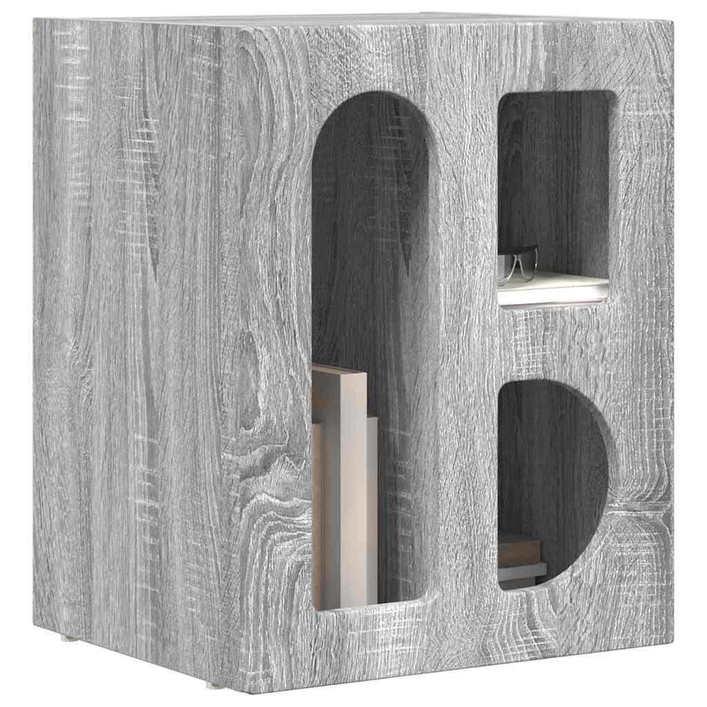 Bedside Table Grey Sonoma 40 x 35 x 50 cm Engineered Wood