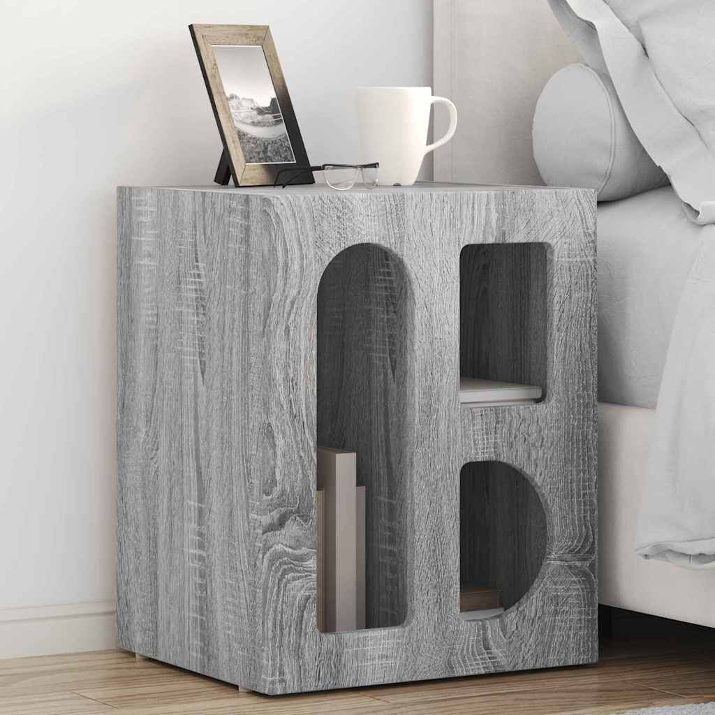 Bedside Table 2 pcs Grey Sonoma 40 x 35 x 50 cm Engineered Wood