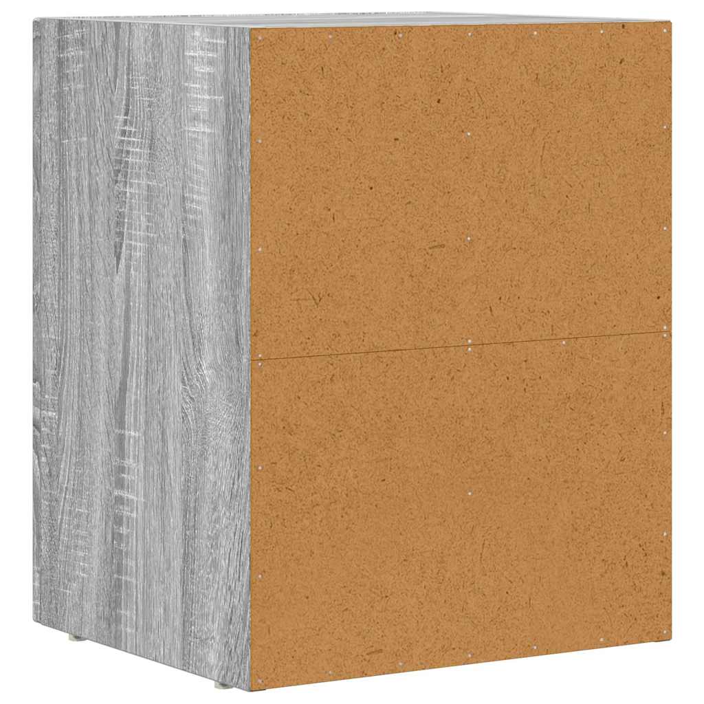 Bedside Table ELST 2 pcs Grey Sonoma 40 x 35 x 50 cm