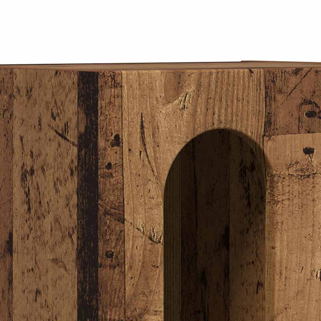Bedside Table 2 pcs Old Wood 40 x 35 x 50 cm Engineered Wood