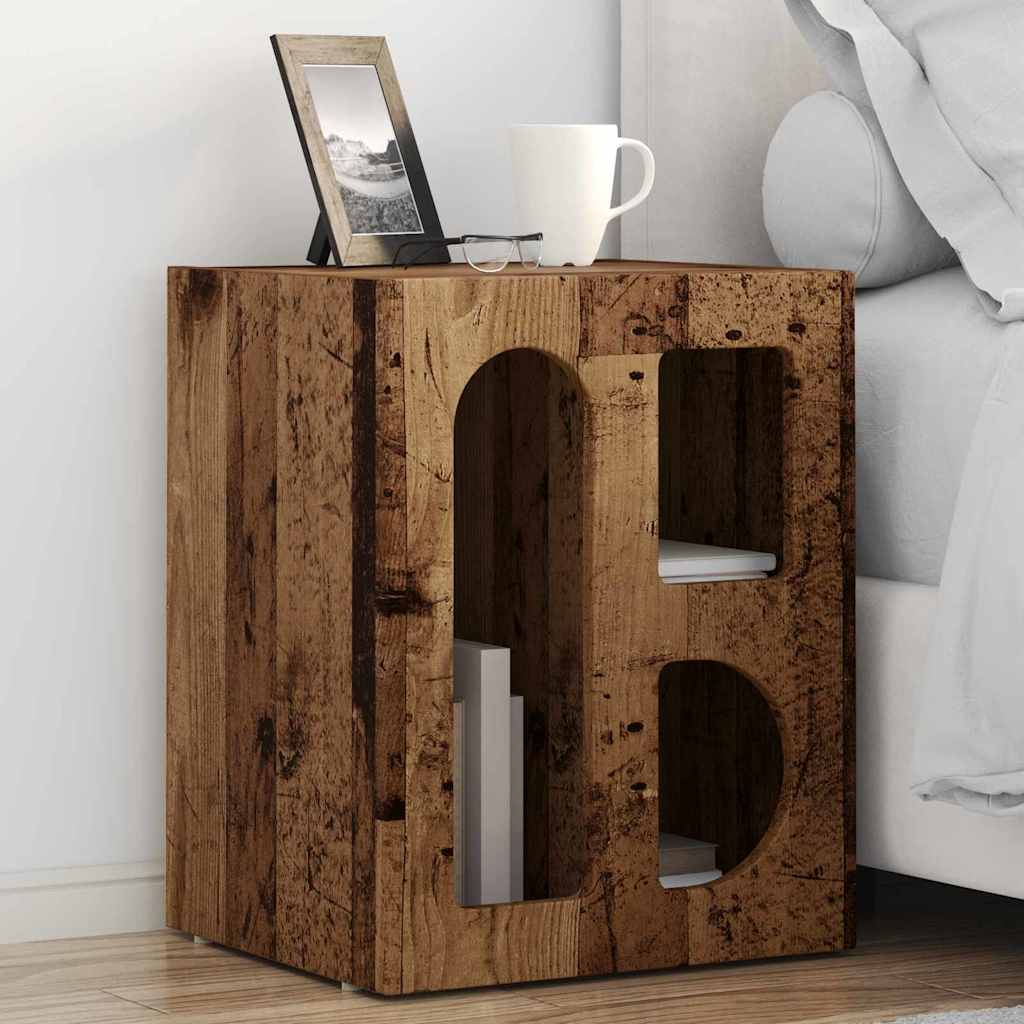Bedside Table 2 pcs Old Wood 40 x 35 x 50 cm Engineered Wood