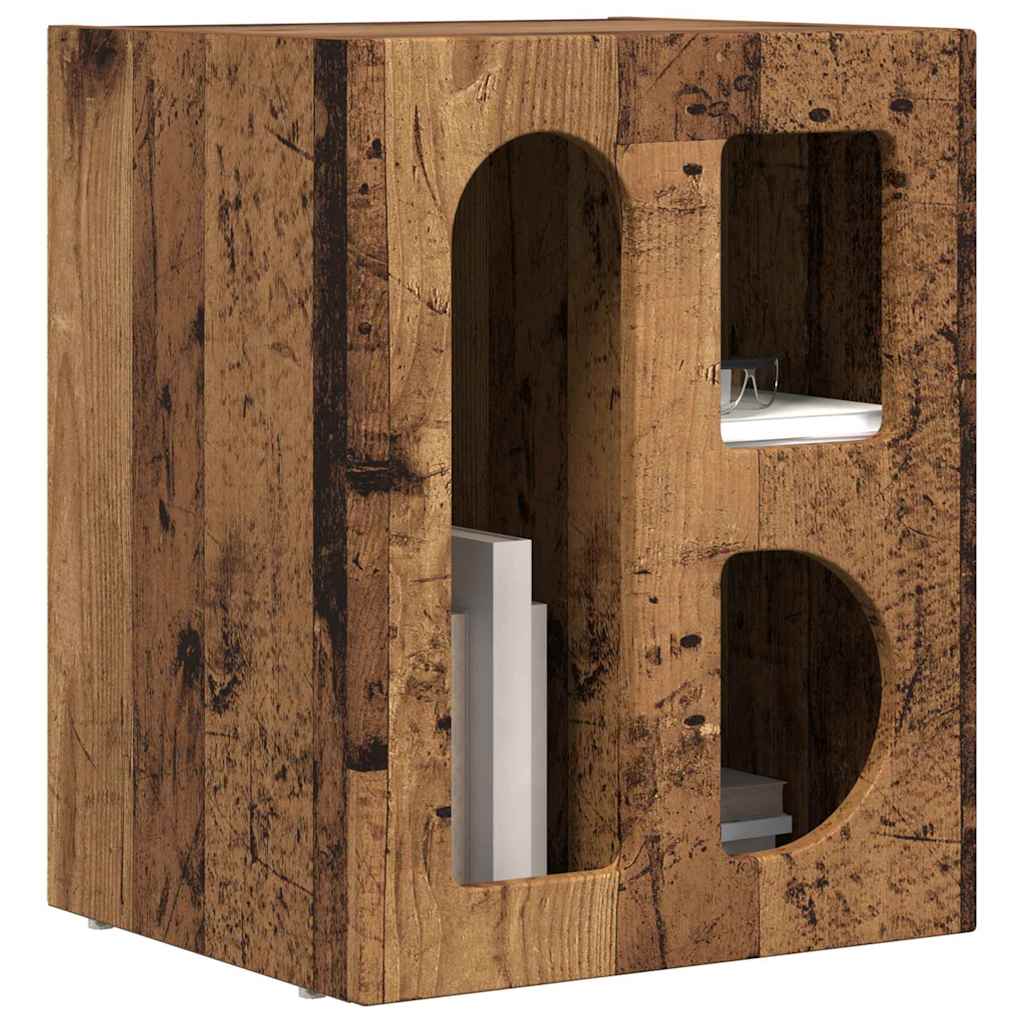 Bedside Table 2 pcs Old Wood 40 x 35 x 50 cm Engineered Wood