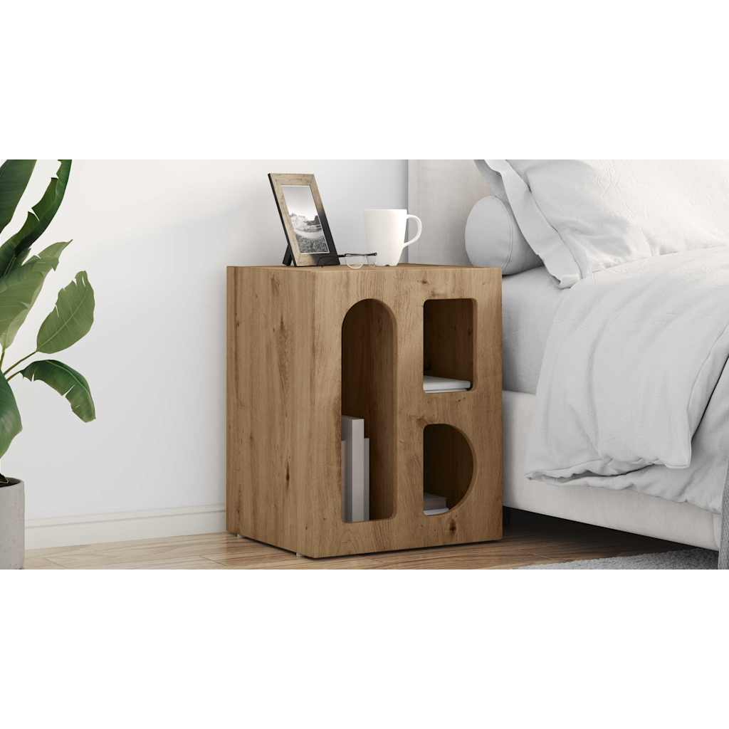 Bedside Table 2 pcs Artisan Oak 40 x 35 x 50 cm Engineered Wood