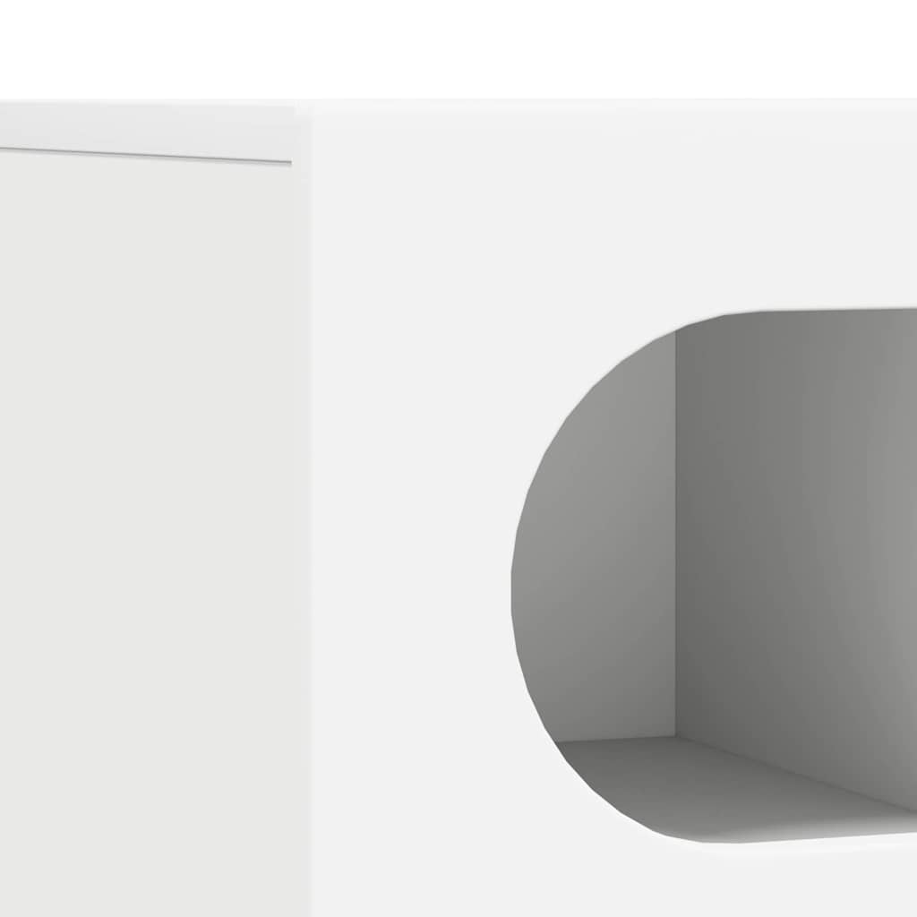 TV Cabinet ELST 100 x 35 x 40 cm White Engineered Wood