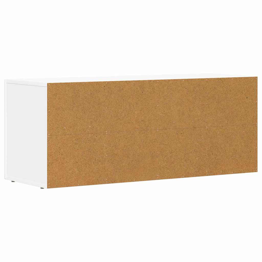 TV Cabinet ELST 100 x 35 x 40 cm White Engineered Wood