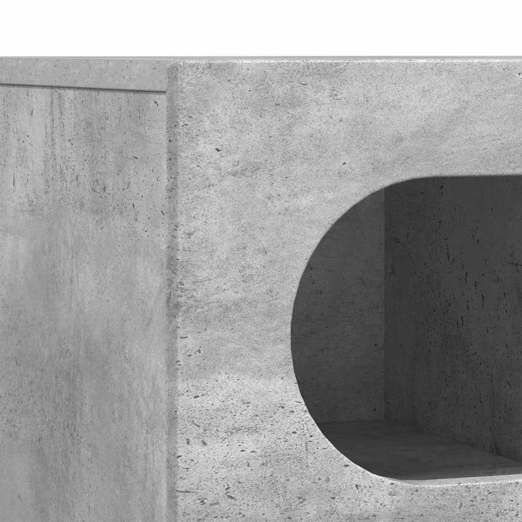 TV Cabinet ELST 100 x 35 x 40 cm Concrete Grey Engineered Wood
