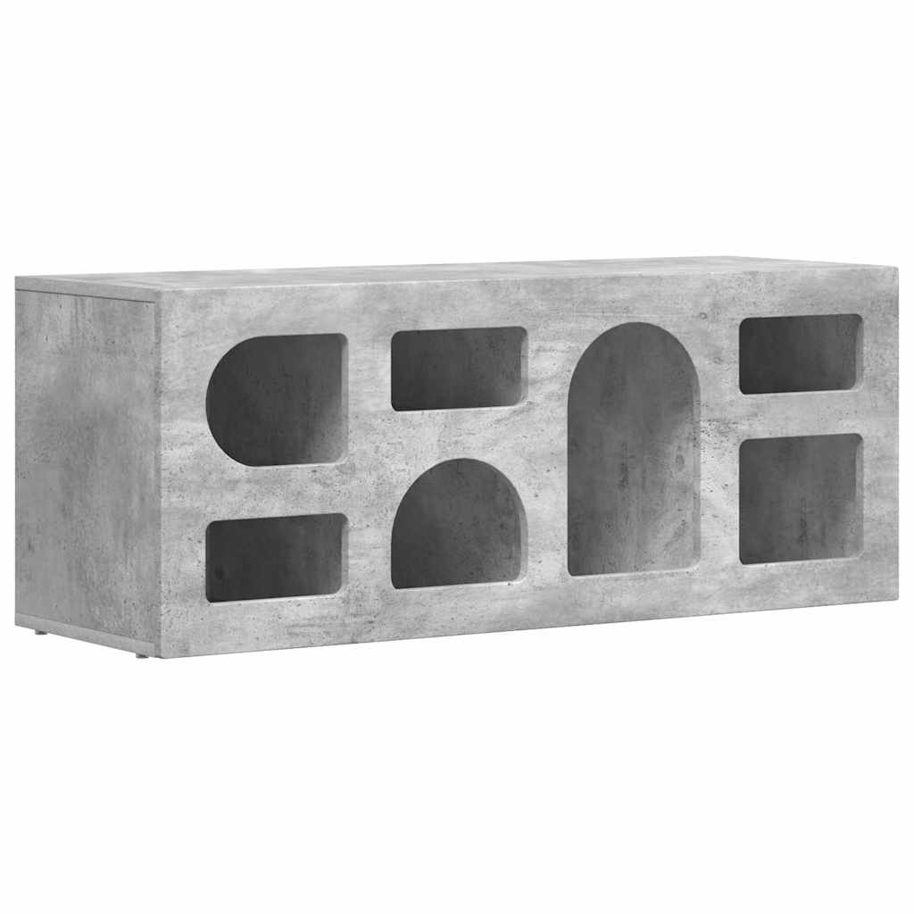 TV Cabinet ELST 100 x 35 x 40 cm Concrete Grey Engineered Wood