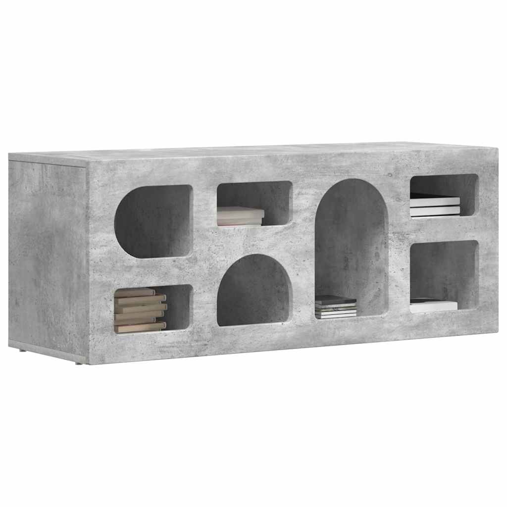 TV Cabinet ELST 100 x 35 x 40 cm Concrete Grey Engineered Wood