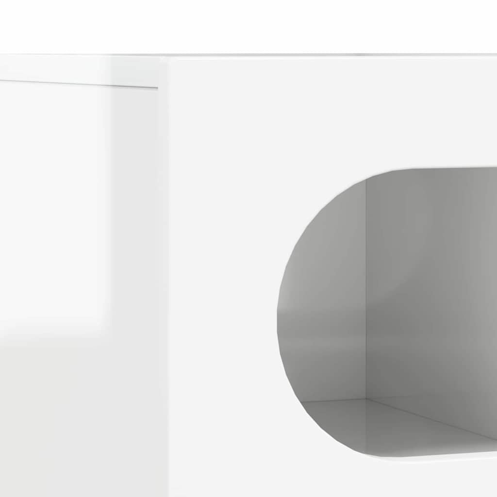 TV Cabinet High Gloss White 100 x 35 x 40 cm Engineered Wood
