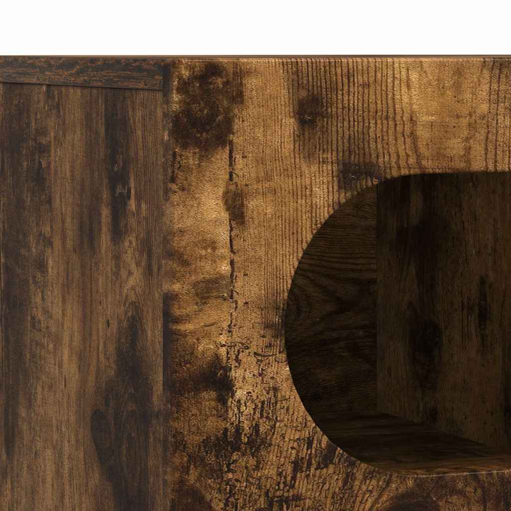 TV Cabinet ELST 100 x 35 x 40 cm Smoked Oak Engineered Wood