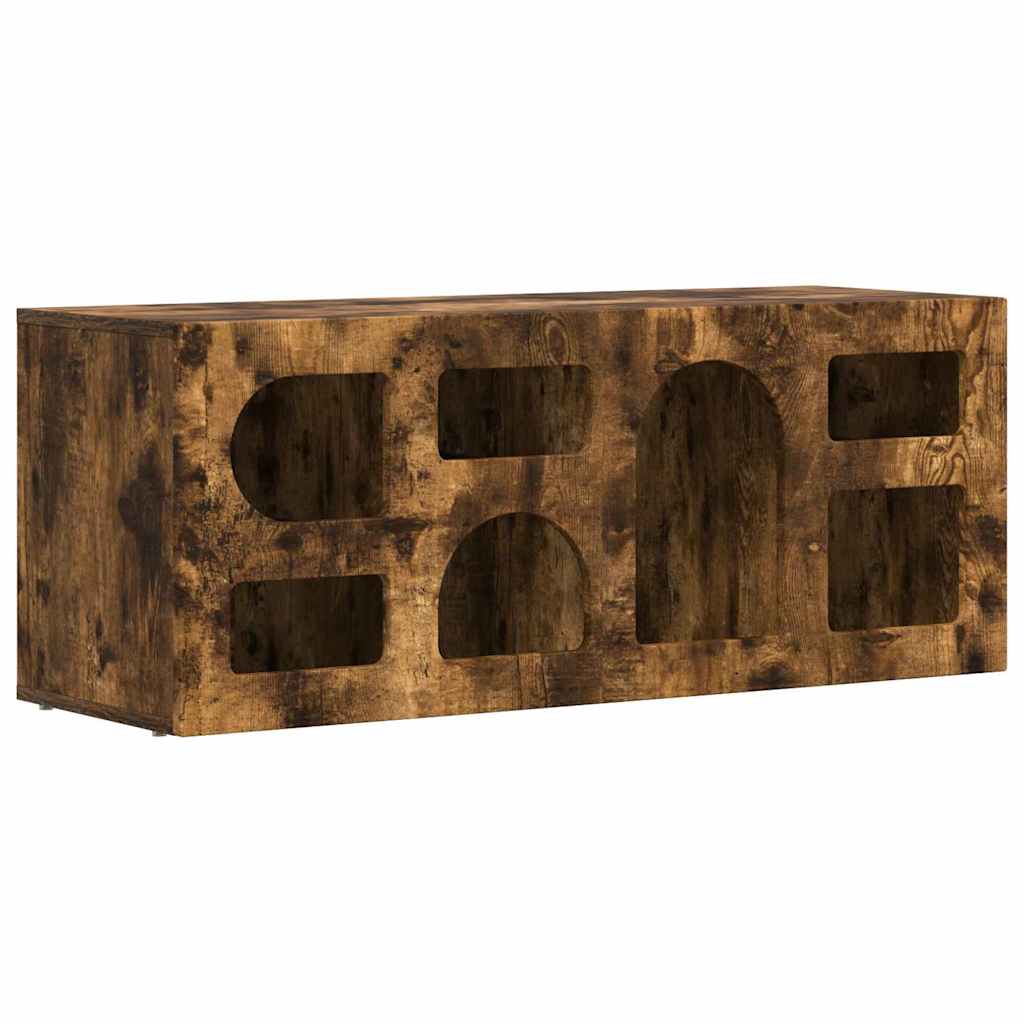TV Cabinet ELST 100 x 35 x 40 cm Smoked Oak Engineered Wood