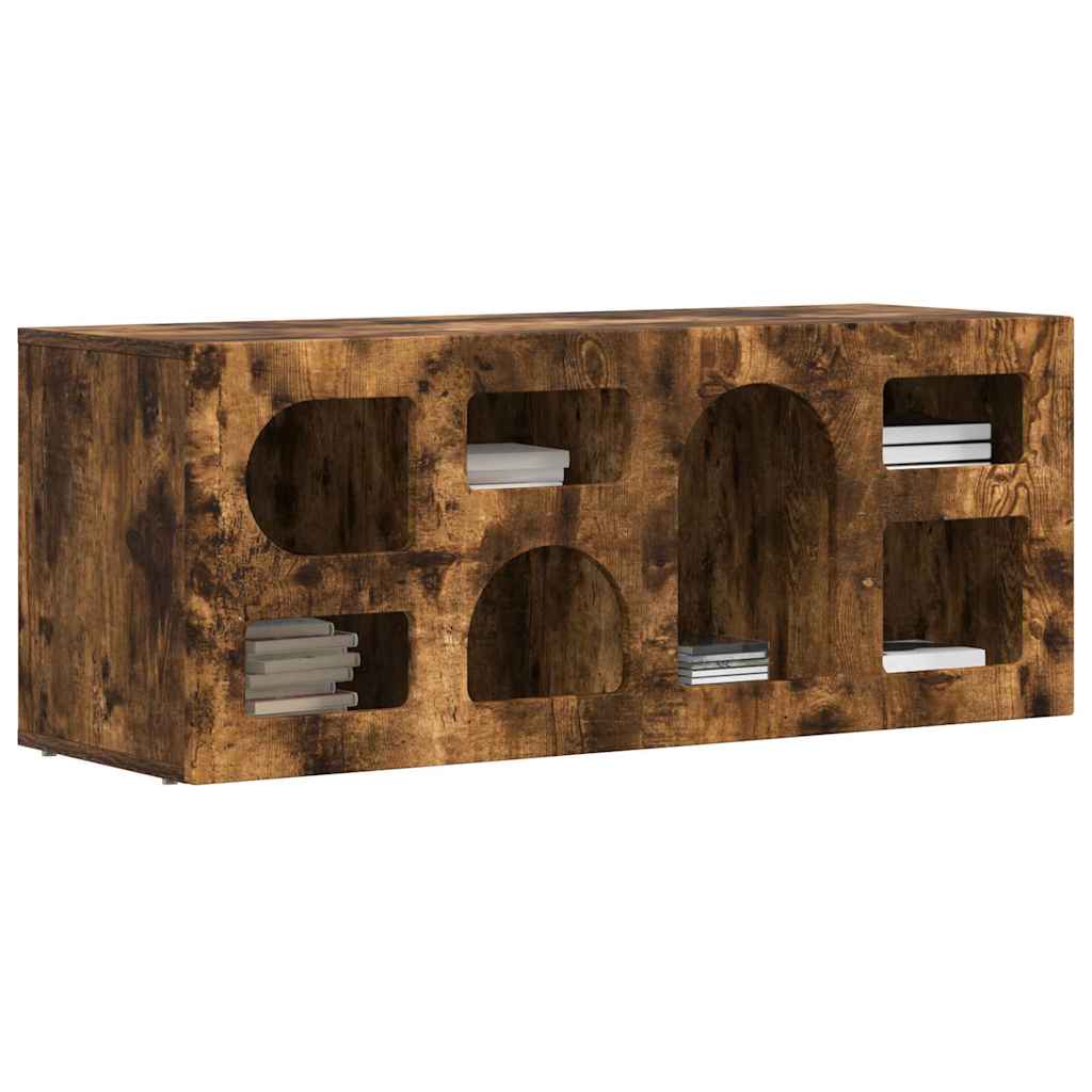 TV Cabinet ELST 100 x 35 x 40 cm Smoked Oak Engineered Wood