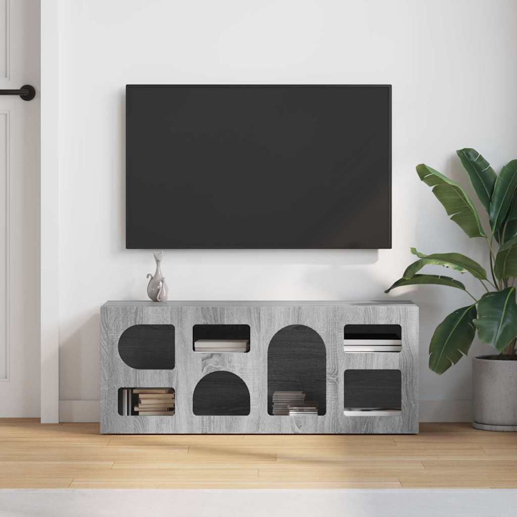 TV Cabinet ELST 100 x 35 x 40 cm Grey Sonoma Engineered Wood