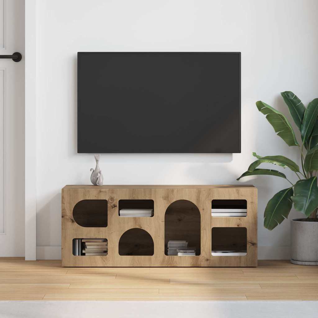 TV Cabinet ELST 100 x 35 x 40 cm Artisan Oak Engineered Wood