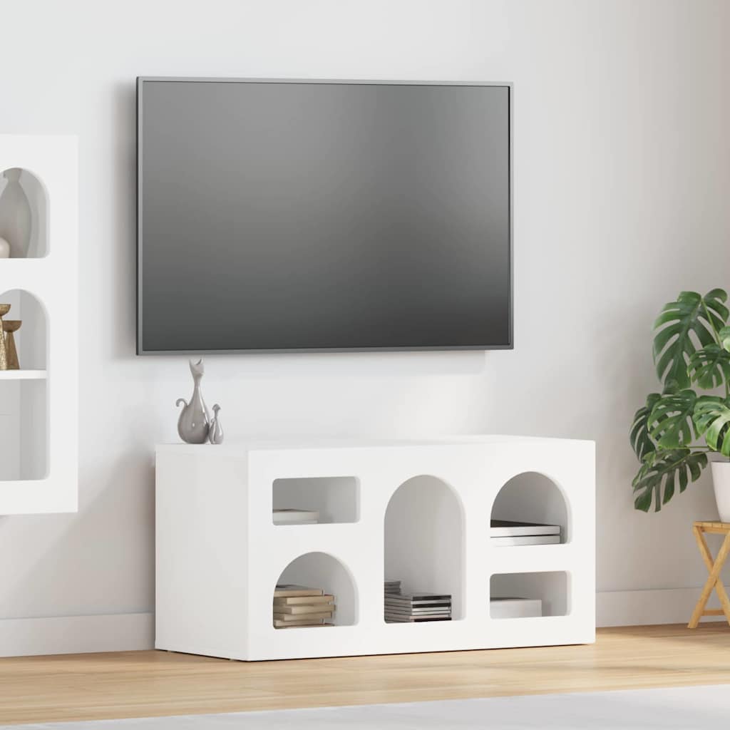 TV Cabinet White 80 x 35 x 40 cm Engineered Wood