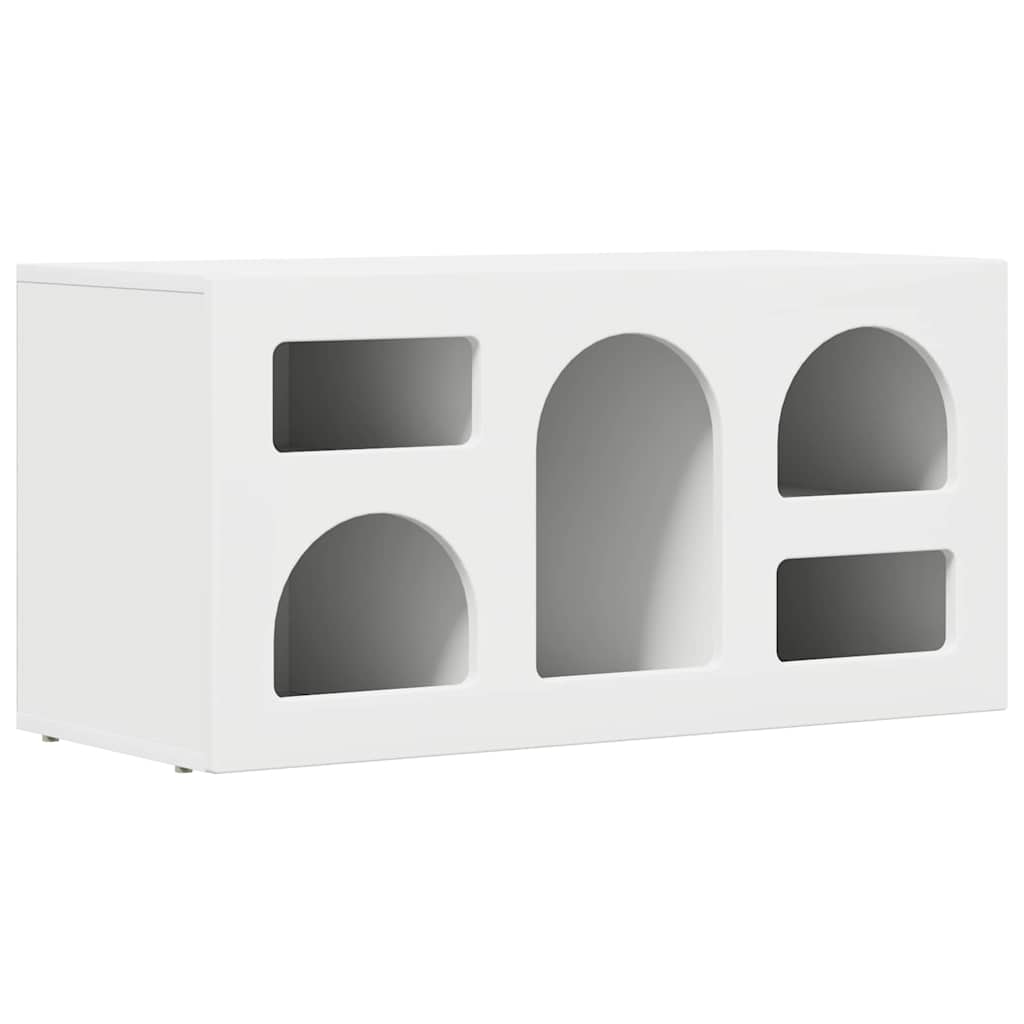 TV Cabinet White 80 x 35 x 40 cm Engineered Wood