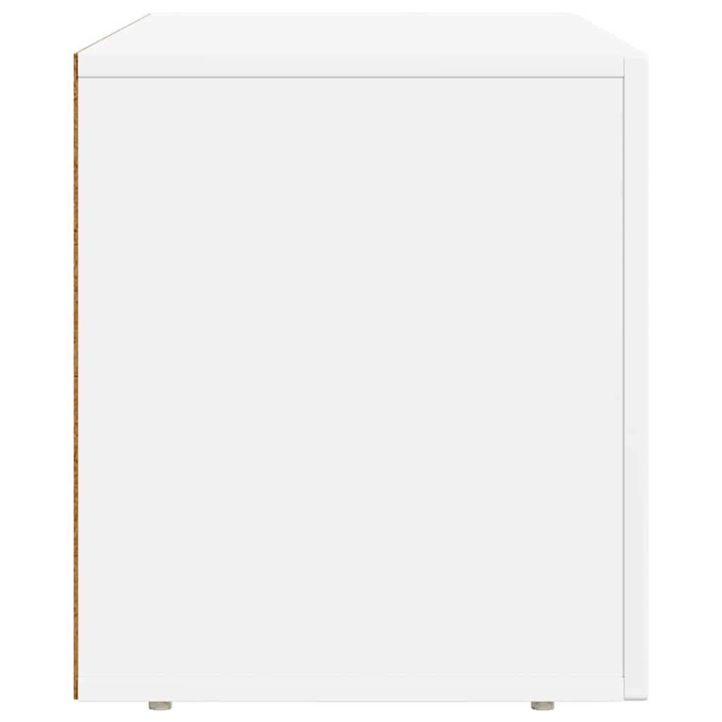 TV Cabinet ELST 80 x 35 x 40 cm White Engineered Wood