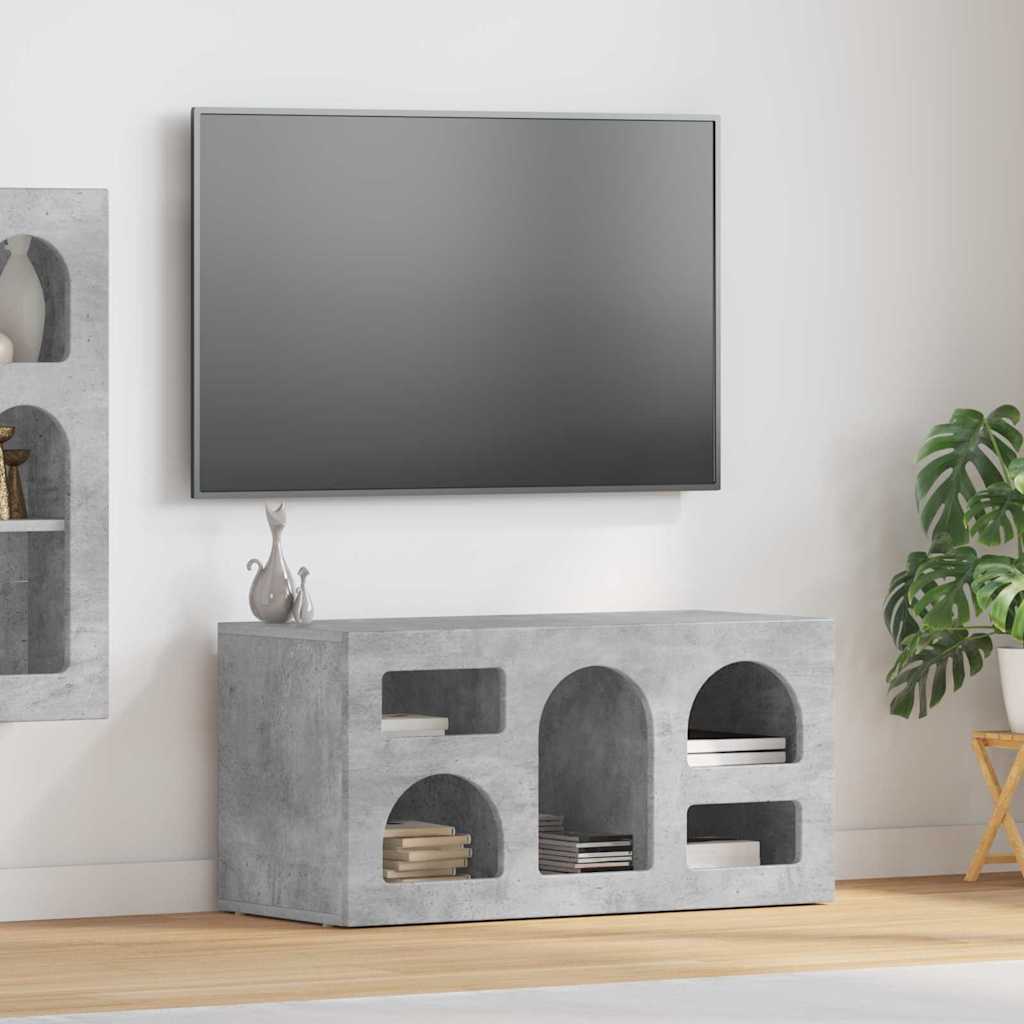 TV Cabinet Concrete Grey 80 x 35 x 40 cm Engineered Wood