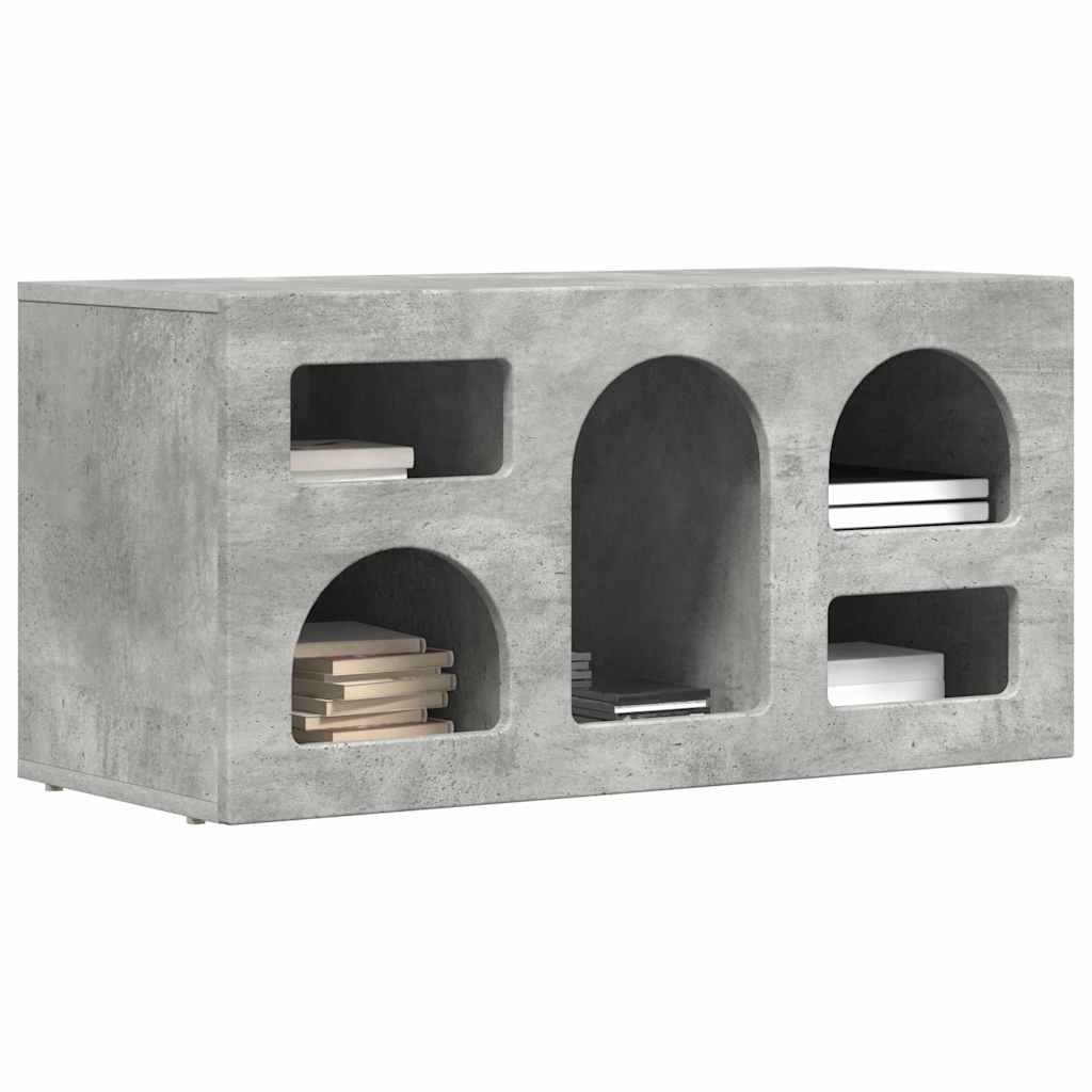 TV Cabinet ELST 80 x 35 x 40 cm Concrete Grey Engineered Wood