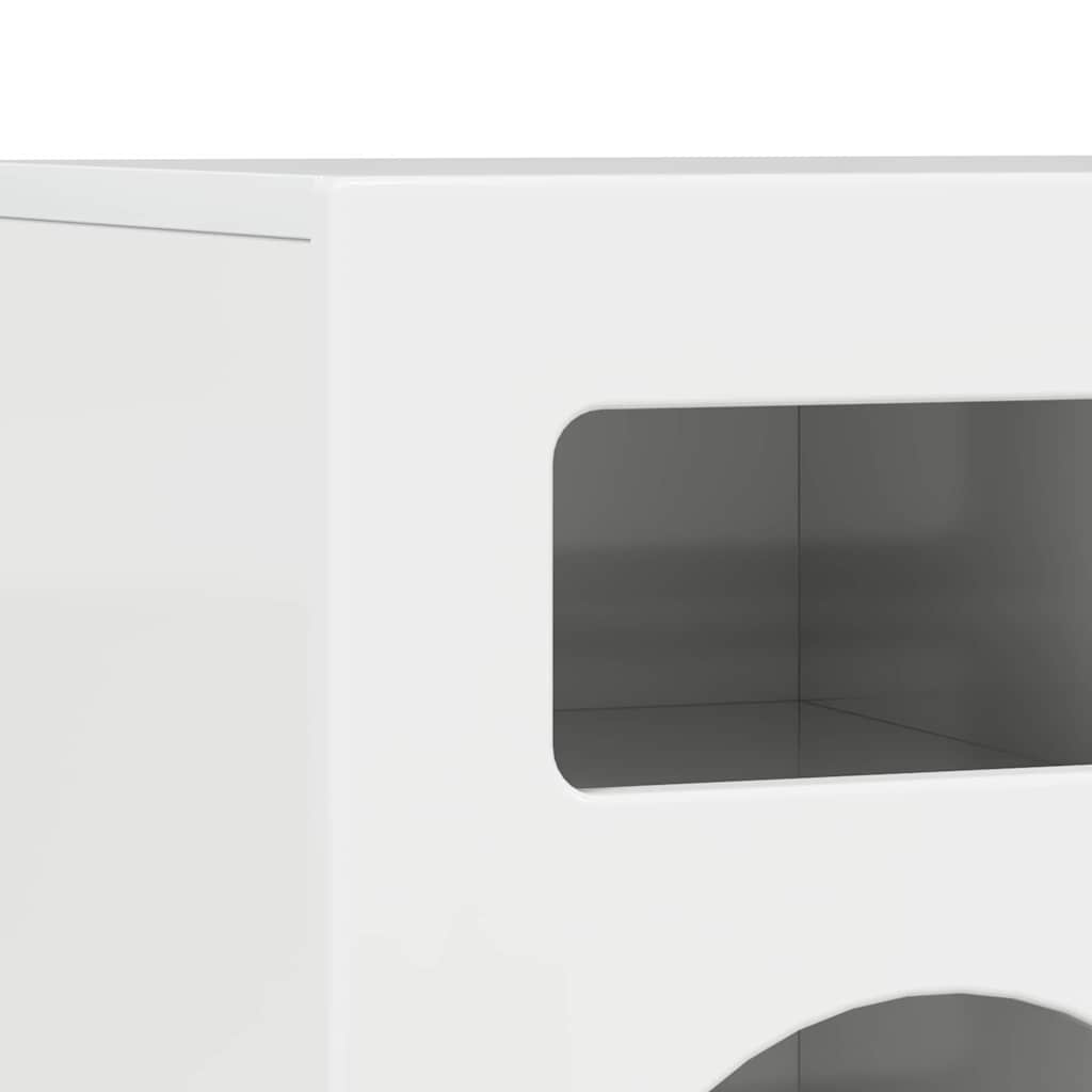 TV Cabinet ELST 80 x 35 x 40 cm High Gloss White